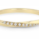 Diamond Twisted Square Wire Ring