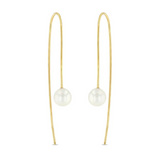 14k Gold Pearl Wire Hook Threaders