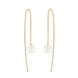 14k Gold Pearl Wire Hook Threaders
