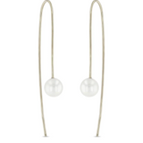 14k Gold Pearl Wire Hook Threaders