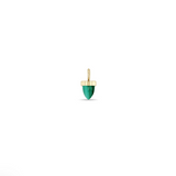 14k Stone Bullet Charm