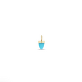 14k Stone Bullet Charm