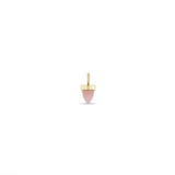 14k Stone Bullet Charm