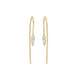 14k Diamond Ice Pick Wire Earrings