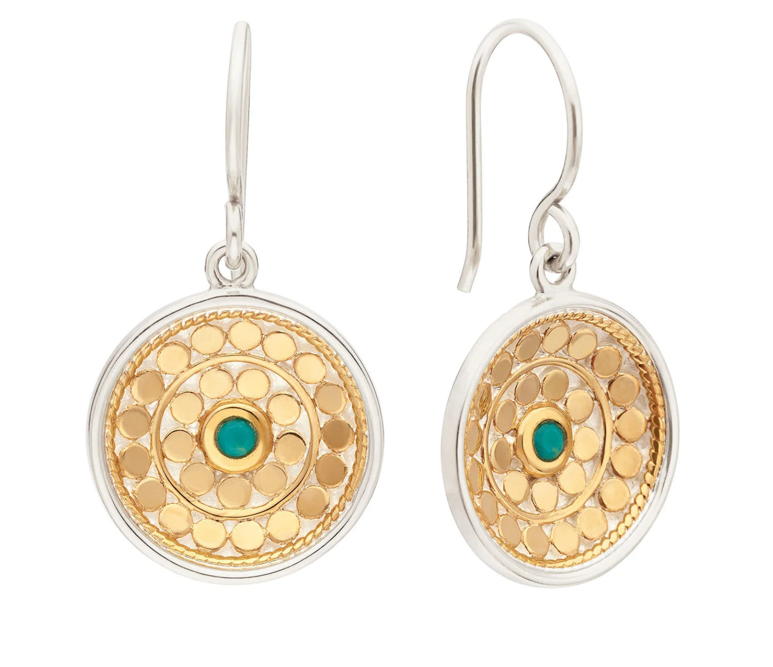 Turquoise Rosetta Dish Earrings