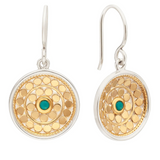 Turquoise Rosetta Dish Earrings