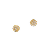 Pavé Crystal Organic Disc Studs