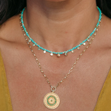 Paloma Beaded Multi-Charm Necklace