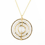 Concentric Circles Crystal Necklace