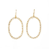 Medium Open Oval Crystal Earrings