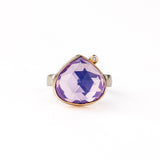 Teardrop Lavender Amethyst with Satellite Diamond