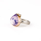 Teardrop Lavender Amethyst with Satellite Diamond