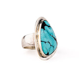 Bezel Asymmetrical Hubei Turquoise Ring