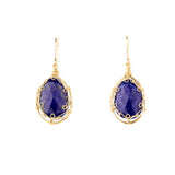 Wire Wrapped Lapis Earrings