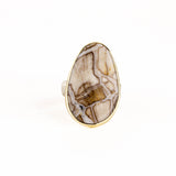 Fossilized Wood Sea Kelp Ring