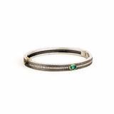 Junia Plus 6mm Oval Emerald Diamond Bangle