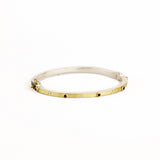 Junia 2.5mm Alternating Ruby & Diamond Bangle - Yellow Gold