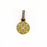 18k/SS Small Etoile Diamond Pendant with Diamond Bail
