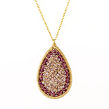 Claret Mix Wire Wrap Necklace