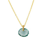 Small Round Faceted Stone Necklace