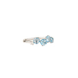 Blue Topaz and Diamond Twisted Ring