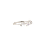 Rainbow Moonstone and Diamond Twisted Ring