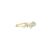 Blue Topaz and Diamond Twisted Ring
