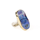 Oval Aussie Boulder Opal Ring