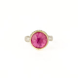 Round African Ruby Ring