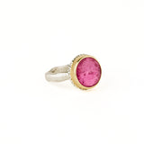 Round African Ruby Ring