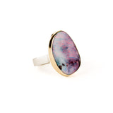 Asymmetrical Boulder Opal Ring