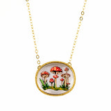 Intaglio Mushroom Necklace