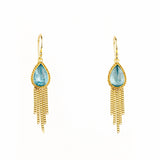 Teardrop Apatite Tassel Earrings