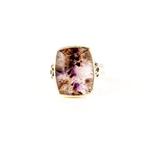 Fantastic Five Mineral Quartz Ring w/ Black Diamonds