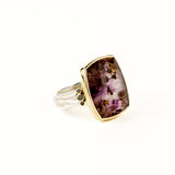 Fantastic Five Mineral Quartz Ring w/ Black Diamonds