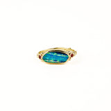 Australian Opal Ring with Peach Sapphires