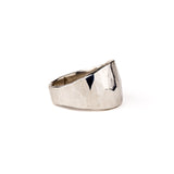 Faceted Hammered Ring