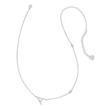 CZ Sideways Initial Necklace