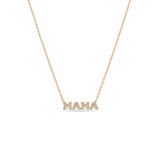 Itty Bitty Pave Diamond MAMA Necklace