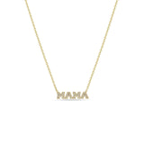 Itty Bitty Pave Diamond MAMA Necklace