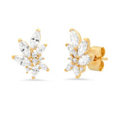 Marquise Cut Cluster Studs