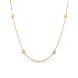 Stone & 18k Textile Station Necklace