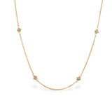 Stone & 18k Textile Station Necklace
