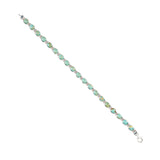 Round Sterling Silver Turquoise Bracelet