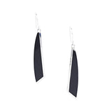 Silver Edge Necktie Earrings