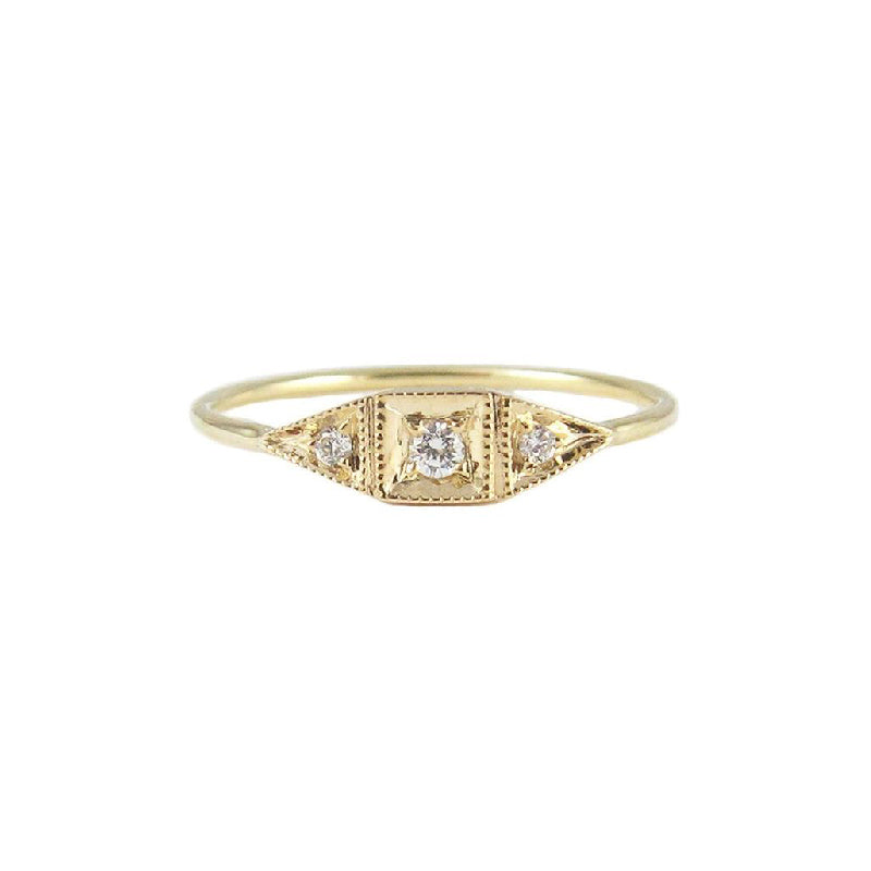 Point Ring Diamond Mini Deco Point Ring – Silverado Saratoga