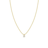 14k Prong Diamond Solitaire Bead Necklace {Trunk Show}