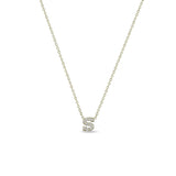 Anchored Pave Diamond Initial Necklace