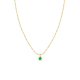 14k Emerald Pendant Necklace