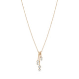 14k 3 Diamond Drop Necklace